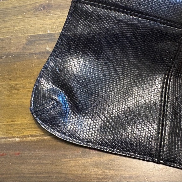 Chloe Parfums Black Textured Clutch Embossed GWP Mini Bag Pouch Evening Night - Picture 5 of 7